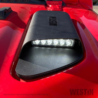 Thumbnail for Westin 18-20 Jeep Wrangler JL 2dr LED Hood Scoops - Textured Black