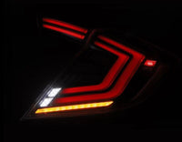Thumbnail for AlphaRex 16-21 Honda Civic Hatchback / Type-R FK8 Nova-Series LED Tail Lights (Pair) - Black