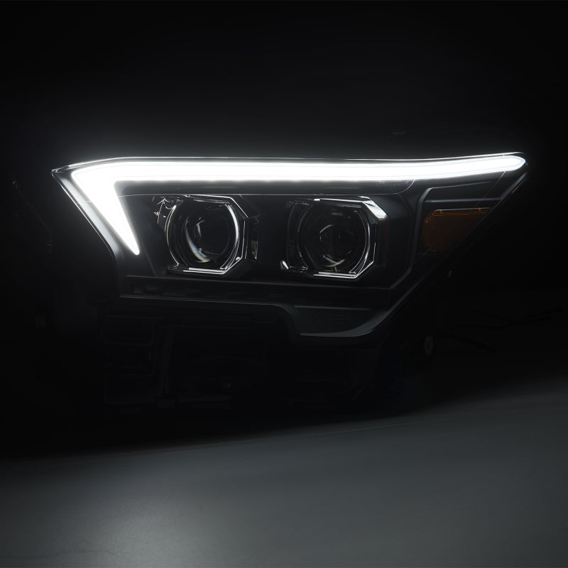 AlphaRex 23-24 Toyota Tacoma LUXX-Series LED Proj Headlights Blk w/Actv Light & Seq. Sig + DRL