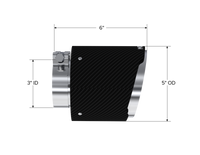 Thumbnail for MBRP Universal Carbon Fiber Tip, 3in. ID./5in. OD./ 6.13in L. Angle Cut Dual Wall