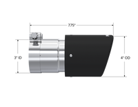 Thumbnail for MBRP Universal Carbon Fiber Tip 4in OD/3in Inlet/7.7in L