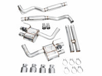 Thumbnail for AWE 2024 Ford Mustang GT Fastback S650 RWD SwitchPath Catback Exhaust w/ Quad Chrome Silver Tips