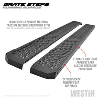 Thumbnail for Westin Grate Steps Running Boards 68 in - Textured Black