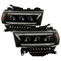 Thumbnail for Spyder 19-22 Dodge Ram 2500/3500 (Halogen Model Only) Proj. Headlights (PRO-YD-DR19HDHALAP-SEQ-BK)
