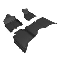 Thumbnail for 3D MAXpider 19-24 Dodge RAM 2500 Crew Cab Kagu 1st and 2nd Row Floormat - Black
