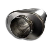 Thumbnail for Ticon Industries 4in Oval Titanium Muffler 4in Center In/4in Center Out - 17in Ovr Length 1mm/.039in