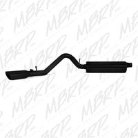 Thumbnail for MBRP 97-99 Jeep Wrangler (TJ) Inline-4 2.5L, Inline-6 4.0L 2 1/2in Cat Back Single Side Black Coated