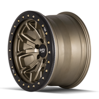 Thumbnail for Dirty Life 9303 DT-1 17x9/8x165.1 BP/-12mm Offset/130.8mm Hub Satin Gold Wheel - Beadlock