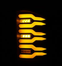 Thumbnail for AlphaRex 07-14 Chevrolet Silverado 1500/2500HD/3500HD Luxx-Series LED Tail Lights Blk w/Smoked Lens