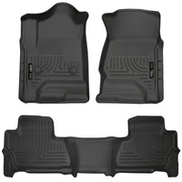 Thumbnail for Husky Liners 2015 Chevy/GMC Suburban/Yukon XL WeatherBeater Combo Black Front&2nd Seat Floor Liners