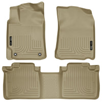 Thumbnail for Husky Liners 2012 Toyota Camry WeatherBeater Combo Tan Floor Liners