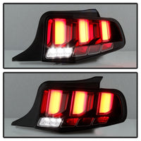 Thumbnail for Spyder 10-12 Ford Mustang - Light Bar Seq. Turn Signal LED Tail Lights - Black - ALT-YD-FM10-LED-BK