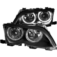Thumbnail for ANZO 2002-2005 BMW 3 Series E46 Projector Headlights w/ Halo Black