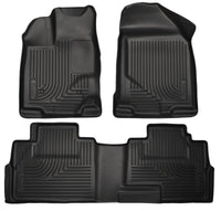 Thumbnail for Husky Liners 07-13 Ford Edge / 07-13 Lincoln MKX Weatherbeater Black Front & 2nd Seat Floor Liners