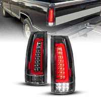 Thumbnail for ANZO 88-99 Chevy/GMC C/K1500/2500/3500 Full LED Light Tube Taillights Black Housing Clear Lens