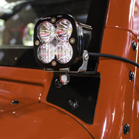Thumbnail for Baja Designs 07-18 Jeep Wrangler JK Squadron Pro Spot A-Pillar Kit LED Light Pods - White