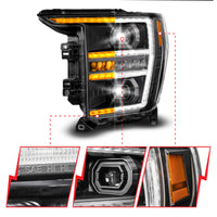 Thumbnail for Anzo 21-23 Ford F150 LED Projector Headlight w/Switchback+Sequential - Black (Driver Side Only)