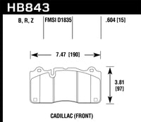 Thumbnail for Hawk 2016 Cadillac CTS DTC-70 Front Race Brake Pads