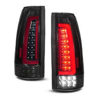 Thumbnail for ANZO 88-99 Chevy/GMC C/K1500/2500/3500 Full LED Light Tube Taillights Black Housing Smoke Lens