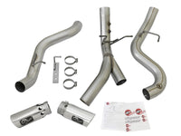 Thumbnail for aFe ATLAS 4in DPF-Back Alum Steel Exhaust System w/Dual Exit Polished Tip 2017 GM Duramax 6.6L (td)