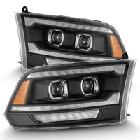 Thumbnail for AlphaRex 09-18 Ram 1500/2500 PRO-Series Proj Headlights Black w/Sequential Signal and Top/Middle DRL