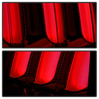 Thumbnail for Spyder 05-09 Ford Mustang (Red Light Bar) LED Tail Lights - Smoke ALT-YD-FM05V3-RBLED-SM