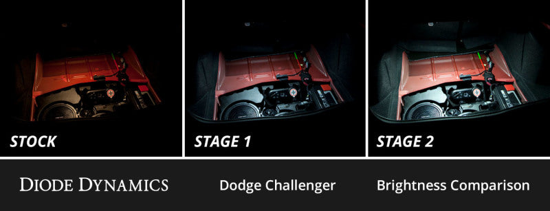 Diode Dynamics 09-14 Dodge Challenger Interior LED Kit Cool White Stage 2