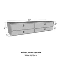 Thumbnail for Westin/Brute High Cap 96in Stake Bed Contractor TopSider w/ Bottom Drawers - Aluminum