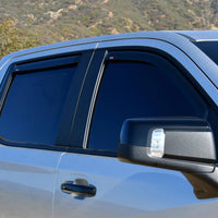 Thumbnail for Westin 19-21 Chevy Silverado Crew Cab Pickup In-Channel Wind Deflector 4pc - Smoke