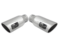 Thumbnail for aFe MACH Force-XP 304 SS Single Wall Polished Exhaust Tip Pair 4in Inlet x 6in Outlet x 15in L