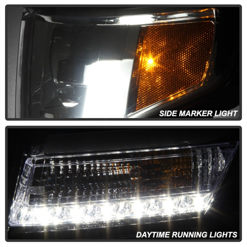 Spyder Chevy Tahoe / Suburban 2015 -2016 Projector Headlights - DRL LED - Smoke PRO-YD-CTA15-DRL-SM