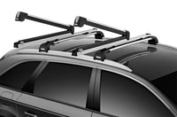 Thumbnail for Thule SnowPack Extender Slide-out Ski/Snowboard Rack (Up to 6 Pair Skis/4 Snowboards) - Black/Silver