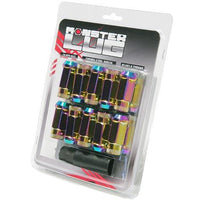 Thumbnail for Wheel Mate Monster Open End Lug Nut Set of 20 - Chrome Neon 14x1.50