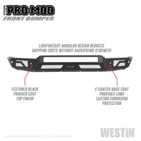 Thumbnail for Westin 15-19 Chevrolet Silverado 2500/3500 Pro-Mod Front Bumper - Textured Black