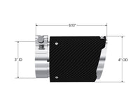 Thumbnail for MBRP Universal Carbon Fiber Tip 3in ID / 4in OD Out / 6.13in Length Angle Cut Dual Wall