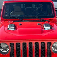 Thumbnail for Westin 18-20 Jeep Wrangler JL 2dr LED Hood Scoops - Textured Black