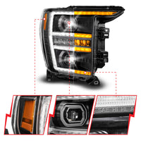 Thumbnail for Anzo 21-23 Ford F150 LED Projector Headlight w/Switchback+Sequential - Black (Passenger Side Only)