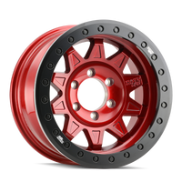 Thumbnail for Dirty Life 9302 Roadkill Race 17x9/5x127 BP/-14mm Offset/71.5mm Hub Crimson Candy Red Wheel Beadlock