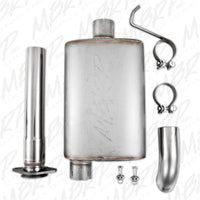 Thumbnail for MBRP 00-06 Jeep Wrangler (TJ) Inline-4 2.5L Inline-6 4.0L Cat Back Single Off-Road Turn Down T409 Ex