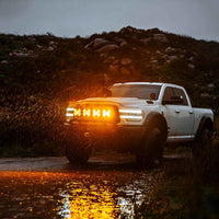 Thumbnail for KC HiLiTES SlimLite 8in. LED Light Shield (Shield Only) - Amber