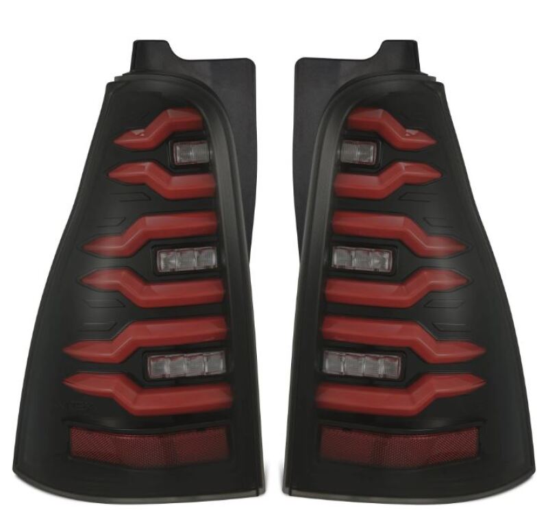 AlphaRex 03-09 Toyota 4Runner LUXX-Series LED Tail Lights- Black/Red
