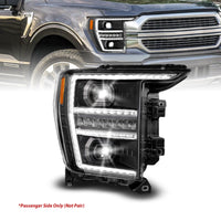 Thumbnail for Anzo 21-23 Ford F150 LED Projector Headlight w/Switchback+Sequential - Black (Passenger Side Only)