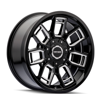 Thumbnail for Mayhem 8118 Ordinance 20x9 / 5x127/139.7 BP / 87.1mm Hub Gloss Black Wheel w/ Milled Spokes