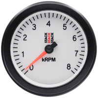 Thumbnail for Autometer Stack Sport 88mm 0-8K RPM Tachometer - White