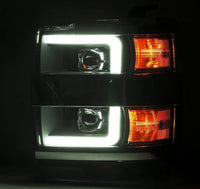 Thumbnail for AlphaRex 15-19 Chevy Silverado 2500/3500 LUXX-Series Proj. Headlights Blk w/Actv SeqSig & SBDRL