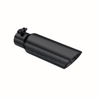 Thumbnail for MBRP Universal Tip 3.5 O.D. Dual Wall Angled 2.5 inlet 12 length - Black Finish