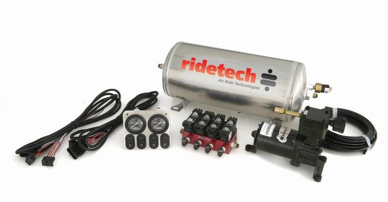 Ridetech 3 Gallon 4-Way Analog Air Ride Compressor Leveling System ...