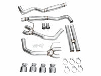Thumbnail for AWE 2024 Ford Mustang GT Fastback S650 RWD Track Edition Catback Exhaust w/ Quad Chrome Silver Tips
