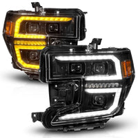 Thumbnail for Anzo 19-21 GMC Sierra 1500 LED Projector Headlight w/Switchback+Sequential - Black