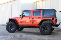 Thumbnail for Fishbone Offroad 07-18 Jeep JK 4 Door Wrangler JK Steel Rock Sliders - Blk Textured Powdercoat